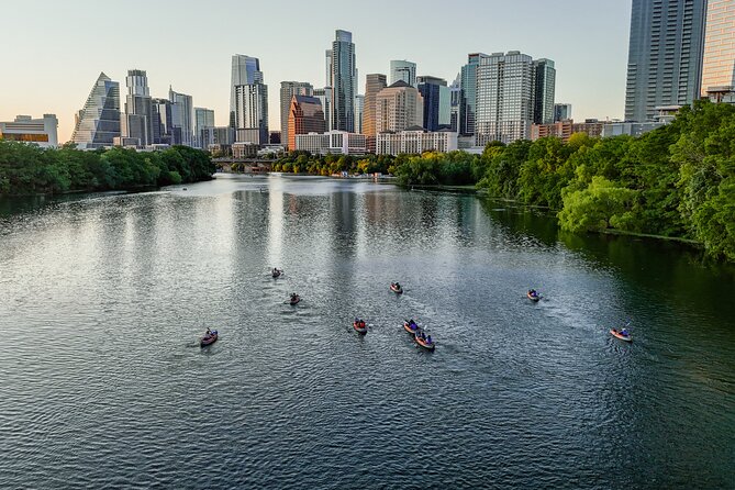 Austin Day Tour of City Skyline - Lady Bird Lake at 10:00 am: The Skyline From a Calm Angle