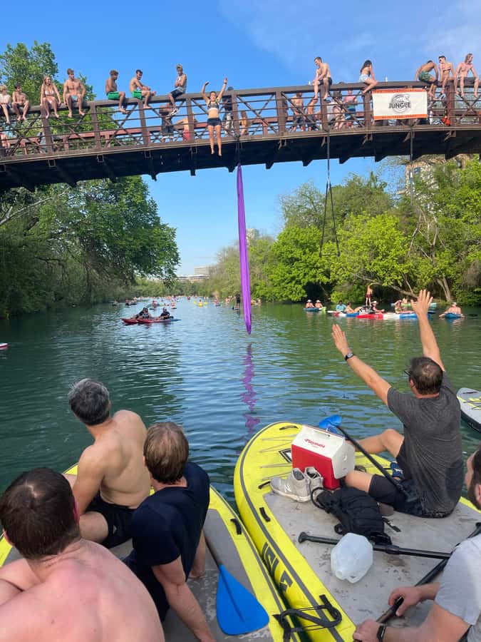 Downtown Sunset Tandem Kayak with 1.5M Bats - Sunset Over the Water: Catching the Moment Before the Main Event